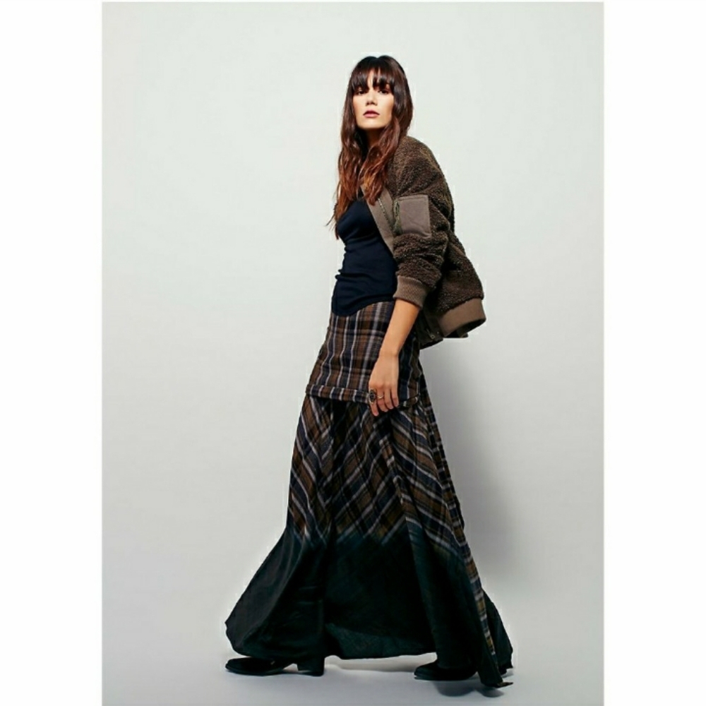 ISO Free People Nicholas K Plaid Maxi Skirt